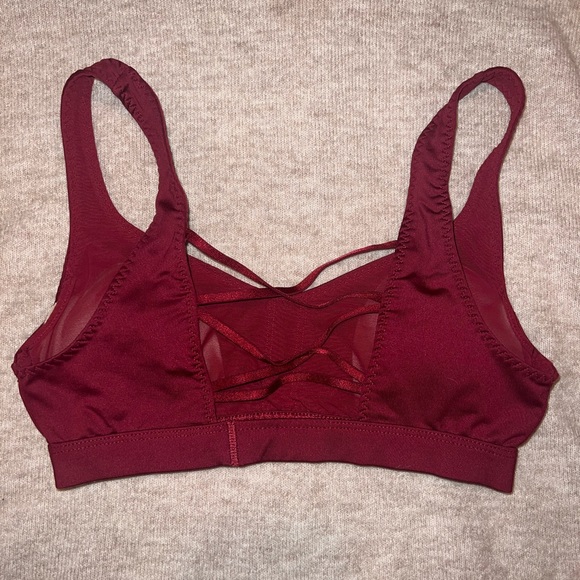 Victoria’s Secret Sports Bra. Size XS. Burgundy. - Picture 2 of 3